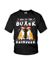 Boxer Reindeer Christmas Youth T-Shirt tile