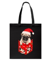 Pug In Pocket Christmas Tote Bag tile
