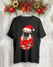 Pug In Pocket Christmas Classic T-Shirt lifestyle-holiday-crewneck-front-2
