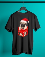 Pug In Pocket Christmas Classic T-Shirt lifestyle-mens-crewneck-front-3