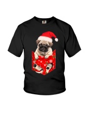 Pug In Pocket Christmas Youth T-Shirt tile