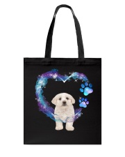 Maltese Heart Green Purple Tote Bag tile