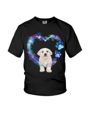 Maltese Heart Green Purple Youth T-Shirt tile
