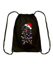 Dachshund Christmas Lights Drawstring Bag tile