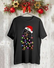 Dachshund Christmas Lights Classic T-Shirt lifestyle-holiday-crewneck-front-2