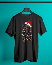 Dachshund Christmas Lights Classic T-Shirt lifestyle-mens-crewneck-front-3