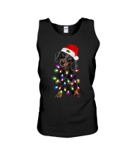 Dachshund Christmas Lights Unisex Tank tile