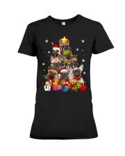 French Bulldog Christmas Premium Fit Ladies Tee tile