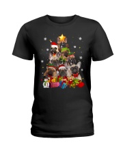 French Bulldog Christmas Ladies T-Shirt tile