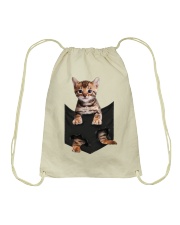 Bengal Cat In Pocket Drawstring Bag tile