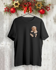 Labradoodle In Pocket Classic T-Shirt lifestyle-holiday-crewneck-front-2