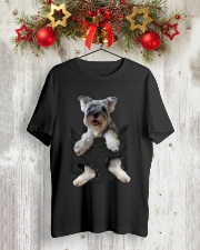 Miniature Schnauzer In Pocket Classic T-Shirt lifestyle-holiday-crewneck-front-2
