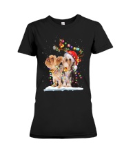 Yorkshire Terrier Light Christmas Premium Fit Ladies Tee tile