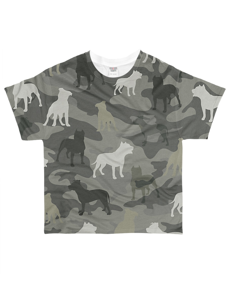 American Pit Bull Terrier Camouflage All-over T-Shirt