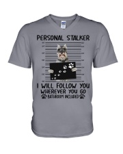 Standard Schnauzer Personal Stalker V-Neck T-Shirt tile
