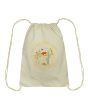 On a dark desert highway Drawstring Bag thumbnail