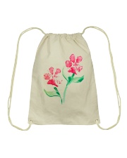 Dog - Flower 01 Drawstring Bag thumbnail