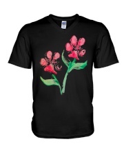 Dog - Flower 01 V-Neck T-Shirt thumbnail