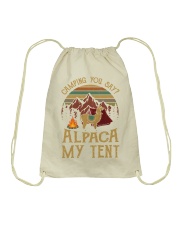 Camping you stay - Alpaca my tent Drawstring Bag thumbnail