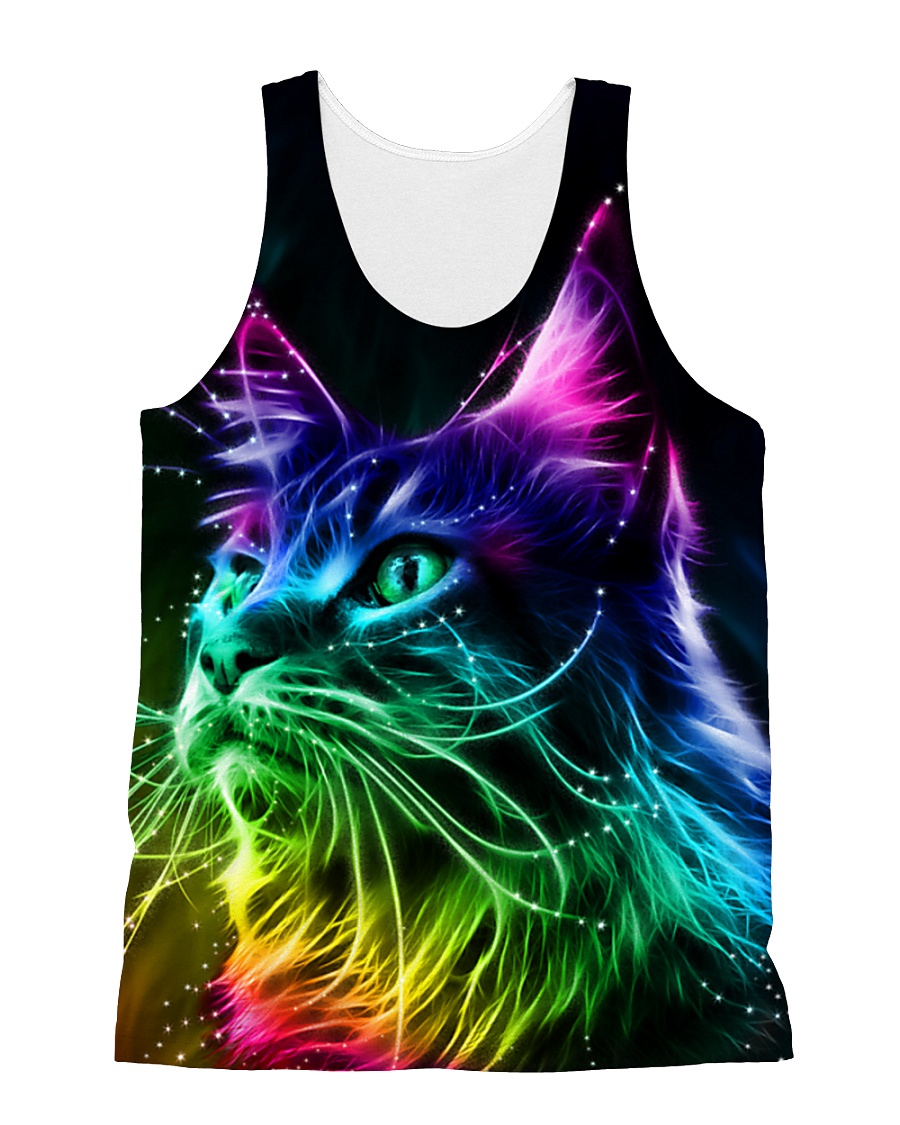 Beautiful Cat Fractal All-over Unisex Tank