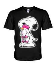 Dog - Unicorn V-Neck T-Shirt thumbnail