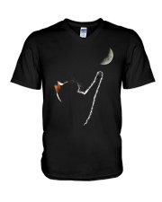 Cat Chasing The Moon V-Neck T-Shirt thumbnail