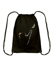 Cat Chasing The Moon Drawstring Bag thumbnail