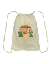 Go ouside - A bear kills you 4 Drawstring Bag thumbnail