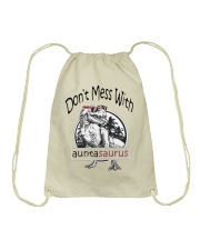 Don't mess with auntasaurus Drawstring Bag thumbnail