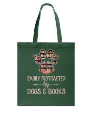 Easily Distracted By Dogs And Books Tote Bag thumbnail