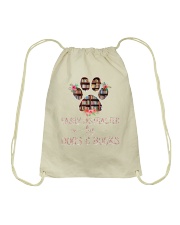 Easily Distracted By Dogs And Books Drawstring Bag thumbnail