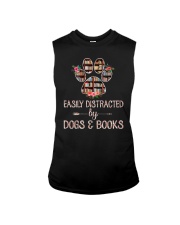 Easily Distracted By Dogs And Books Sleeveless Tee thumbnail