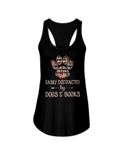 Easily Distracted By Dogs And Books Ladies Flowy Tank thumbnail