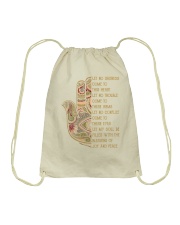 Let no sadness come to this heart Drawstring Bag thumbnail