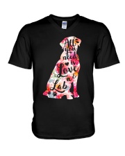 All You Need Is Love A Lab V-Neck T-Shirt thumbnail