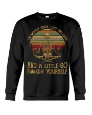 I am mostly peace love and light Crewneck Sweatshirt thumbnail