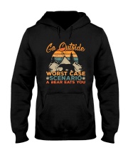 Go outside - Worst case scenario - a bear eats you Hooded Sweatshirt thumbnail