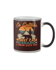 Go outside - Worst case scenario - a bear eats you Color Changing Mug thumbnail