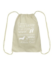 Dachshund - Flip Flop Kinda Drawstring Bag thumbnail