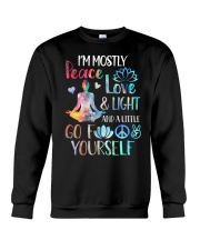 I'm mostly peace love and light Crewneck Sweatshirt thumbnail
