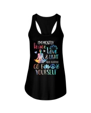 I'm mostly peace love and light Ladies Flowy Tank thumbnail
