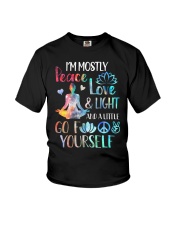 I'm mostly peace love and light Youth T-Shirt thumbnail