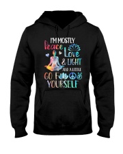 I'm mostly peace love and light Hooded Sweatshirt thumbnail