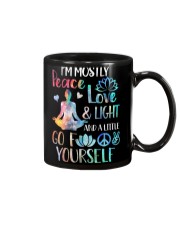 I'm mostly peace love and light Mug thumbnail