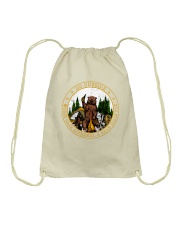 Go ouside - A bear kills you Drawstring Bag thumbnail
