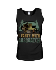I party with sasquatch Unisex Tank thumbnail
