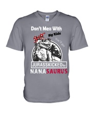 Don't mess with auntasaurus V-Neck T-Shirt thumbnail