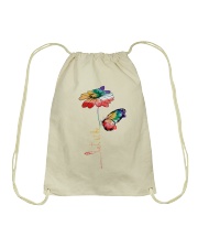 Let It Be Flowers Drawstring Bag thumbnail