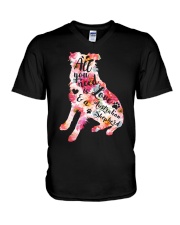 All You Need Love Dog V-Neck T-Shirt thumbnail