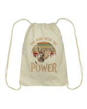 The babe with the power Drawstring Bag thumbnail